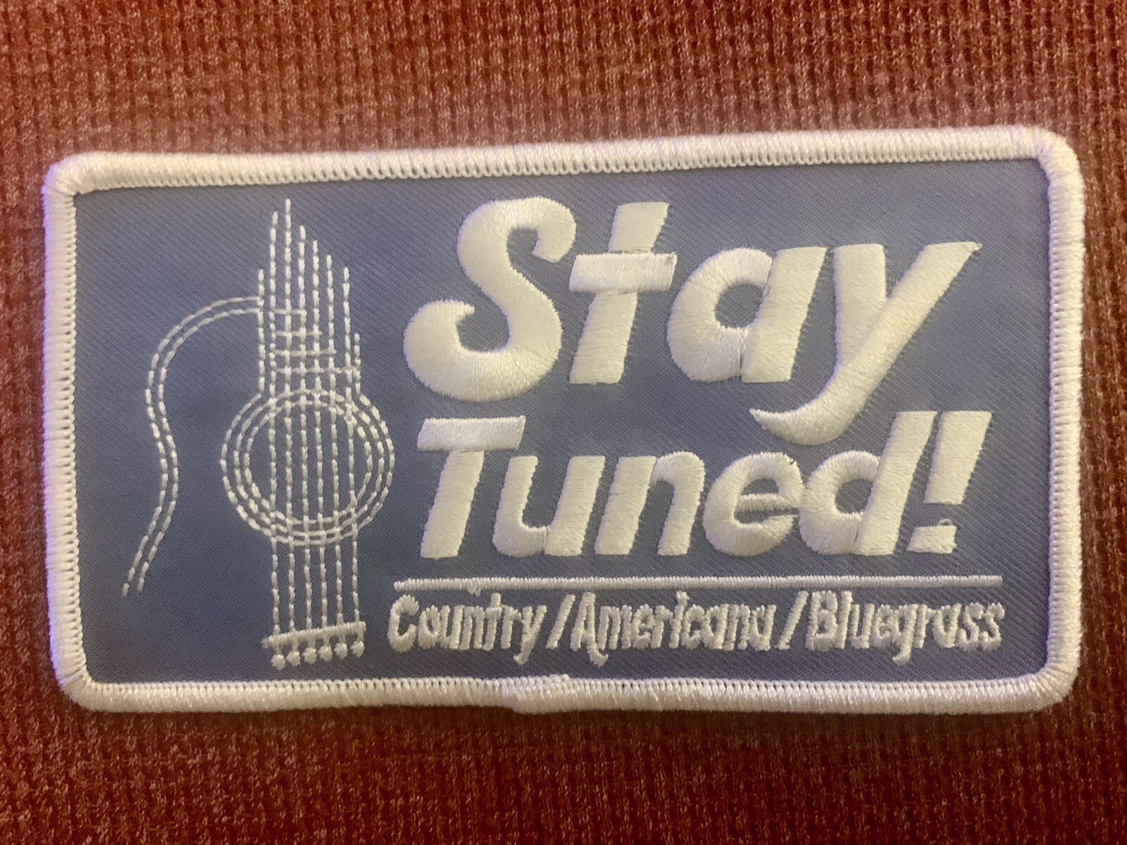 STAY TUNED! Sew-On Patch UNIQUE Custom 2.5×4.5 BLUEGRASS COUNTRY AMERICANA 🪕🎻