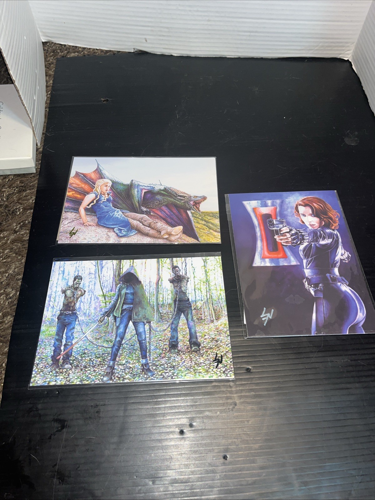 Scifi Cards Detroit Card Show artwork Kevin Leen Lot Of 3 Fantastic Storytyme VG