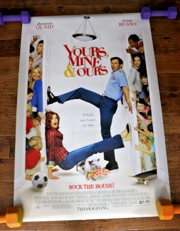 Yours Mine & Ours 2005 Original Movie Poster 27×40 Double Sided Rolled Quaid