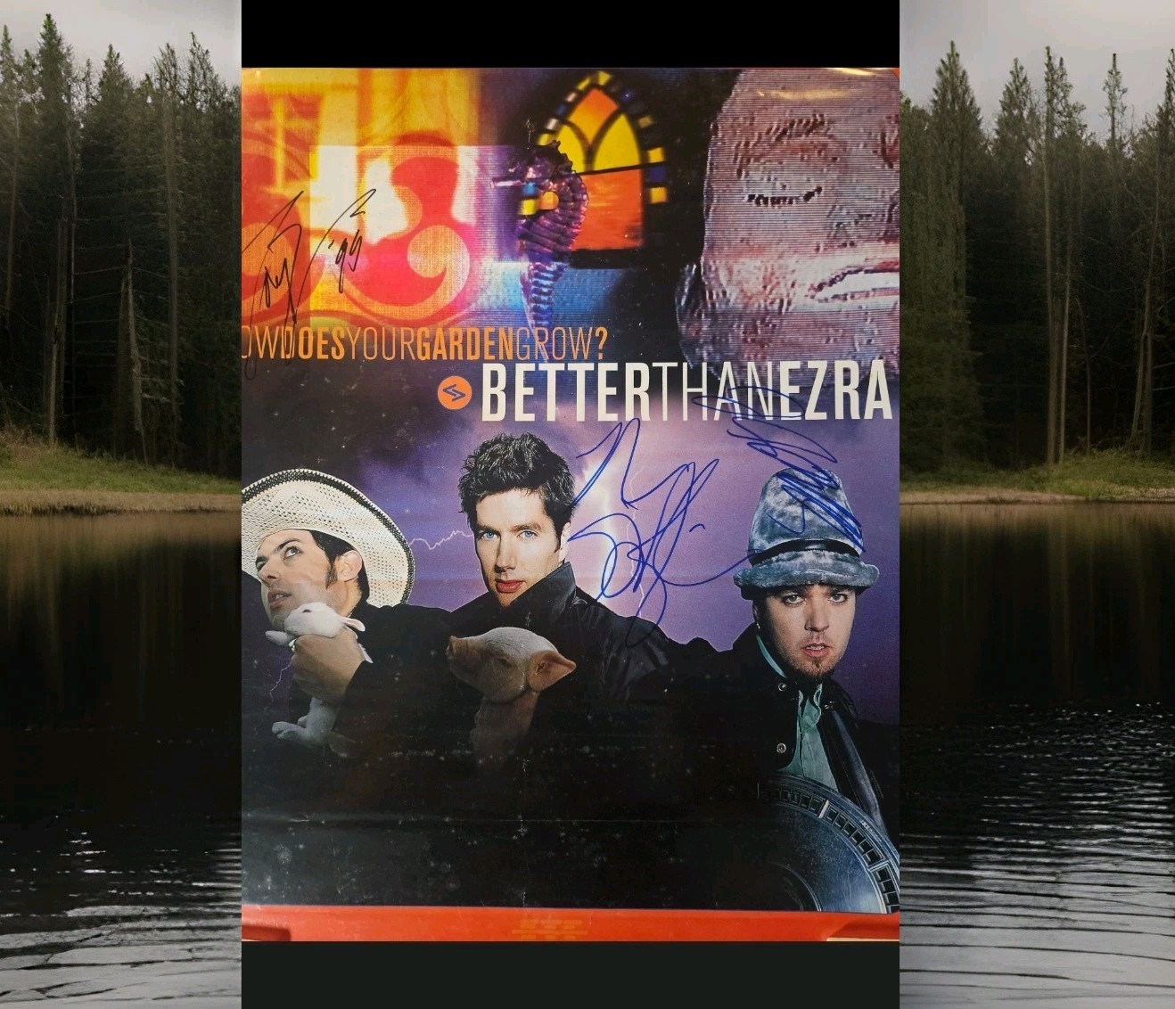 BETTER THAN EZRA AUTOGRAPHED POSTER BY ALL 3! 18X24 VINTAGE Poster. RARE