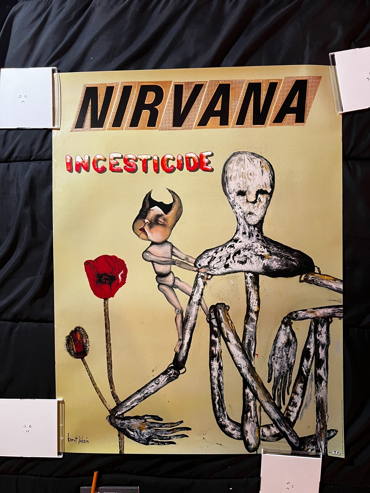 Original Promo Poster 1992 Nirvana Incesticide (from the label DGC) 32×24 in.