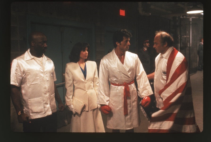 Rocky 4 Original Transparency Sylvester Stallone Talia Shire Burt Young 1985