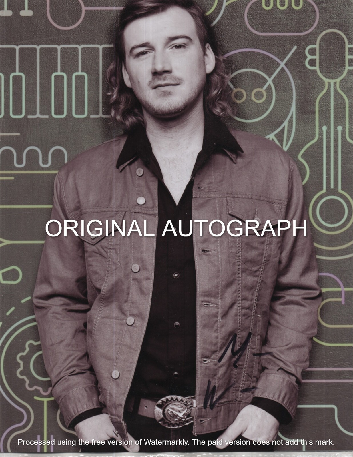 MORGAN WALLEN – HANDSOME COUNTRY SINGER – HAND SIGNED AUTOGRAPHED PHOTO WITH COA