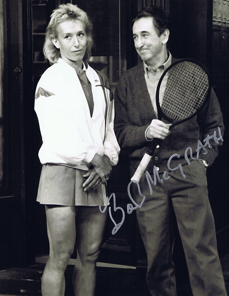 Bob McGrath Signed Autographed 8×10 Photo with Navratilova – Sesame Street w/COA