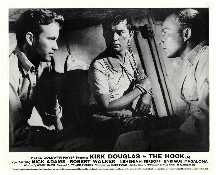 The Hook Original Lobby Card Nick Adams Robert Walker Enrique Magalona talking