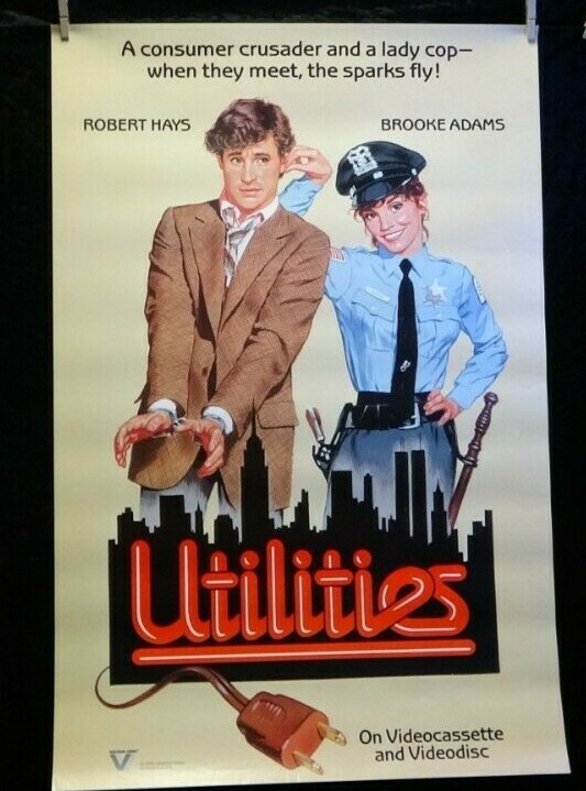 Utilities📼Robert Hays Brooke Adams Original Video Comedy Movie Promo Poster