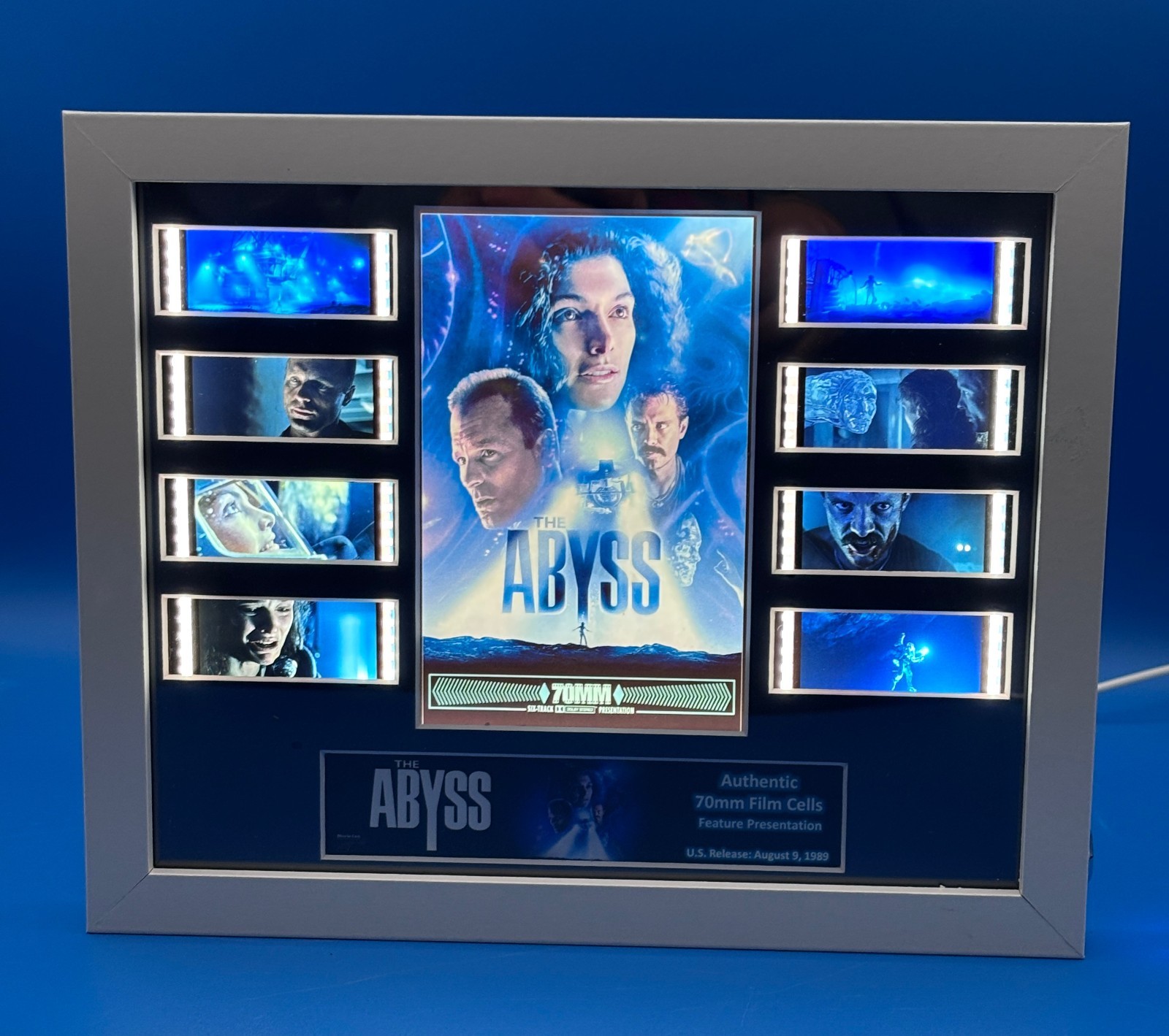 The Abyss Authentic 70mm Film Cells Lighted Display – Handmade w/ Touch Dimmer