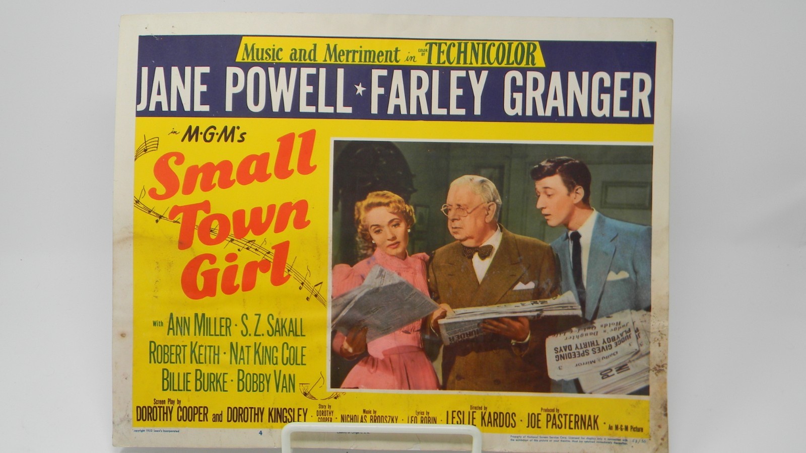Small Town Girl Movie Lobby Poster – 1953