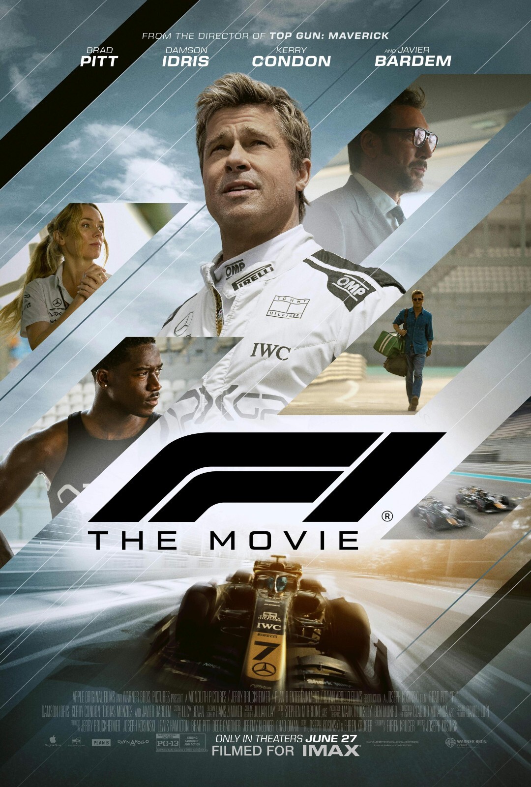 F1 movie poster (d) – 11 x 17 inches – Brad Pitt, F One poster