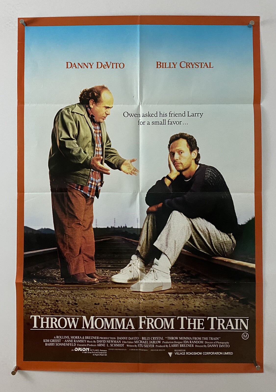 THROW MAMA FROM TRAIN Movie Poster (Fine) AUST 1SHT 1987 27×39 1/2 5931