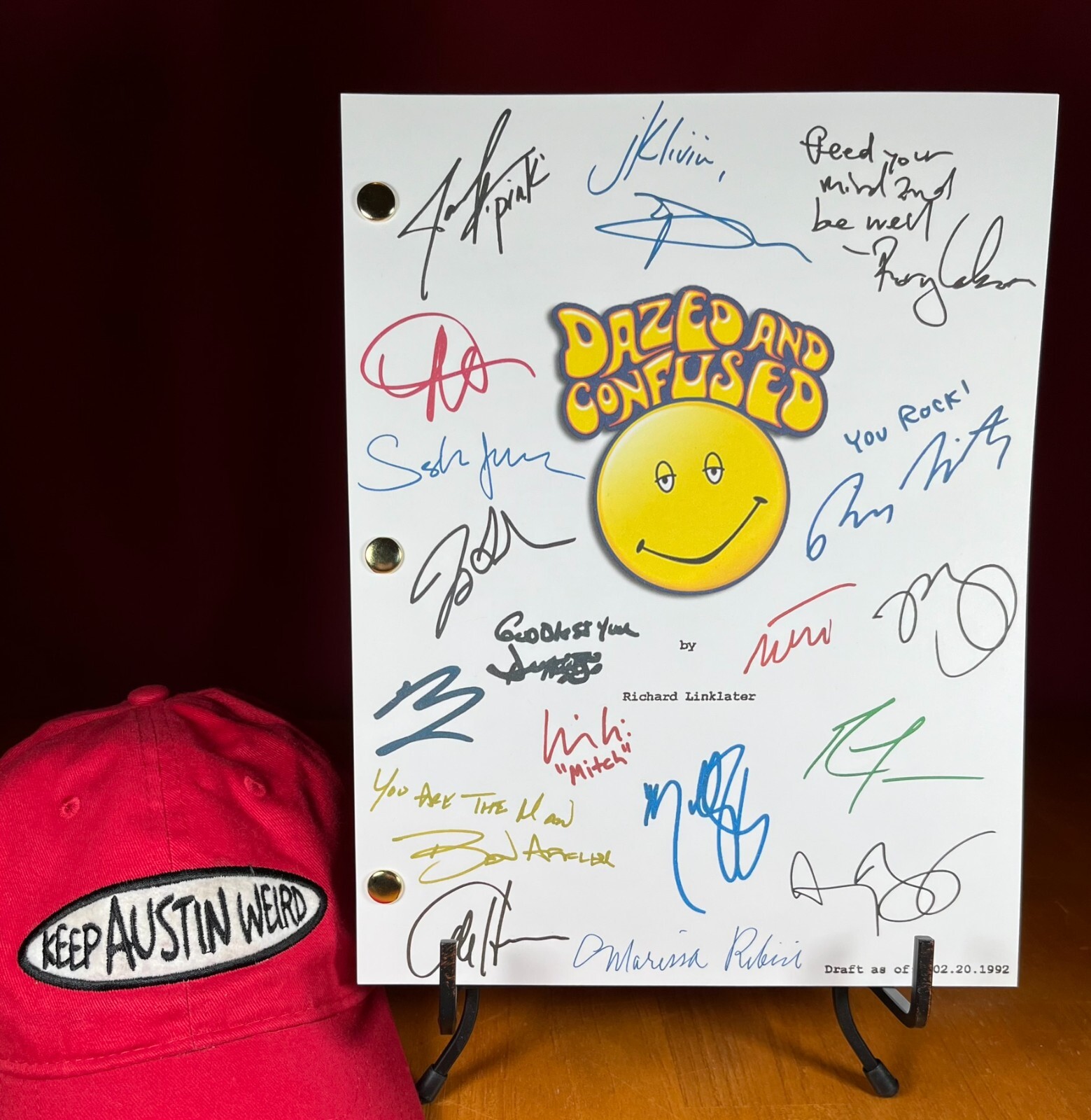Dazed and Confused Script Signed- Autograph Reprints- 118 Pages