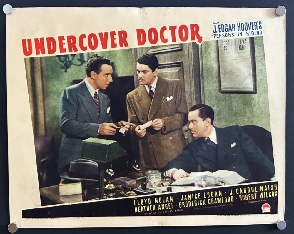 UNDERCOVER DOCTOR Lobby Card LLOYD NOLAN JANICE LOGAN 1939 *Hollywood Posters*
