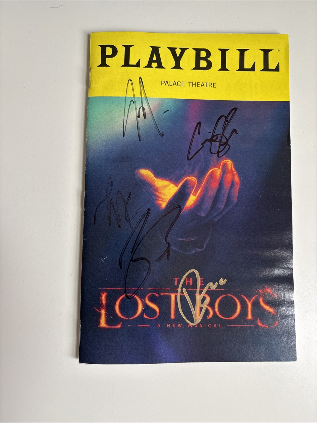 The Lost Boys Playbill Signed By Tony Award Winner Ali Louis Bourzgui