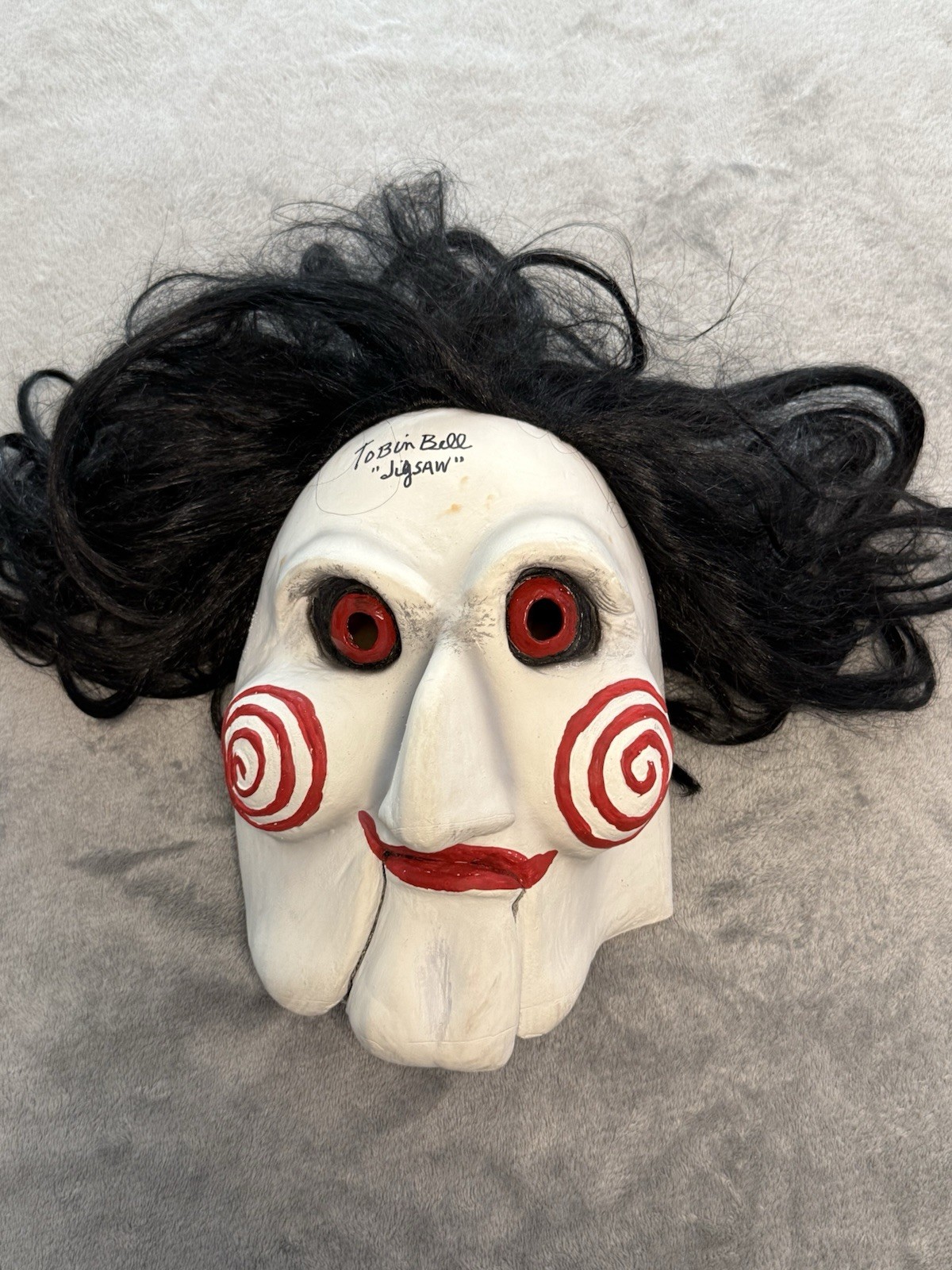 Tobin Bell Autographed Signed Jigsaw Mask Prop Saw Movie Authentic JSA COA