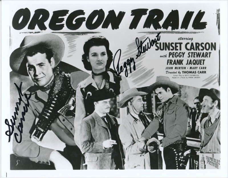 OREGON TRAIL MOVIE CAST – AUTOGRAPHED SIGNED PHOTOGRAPH WITH CO-SIGNERS
