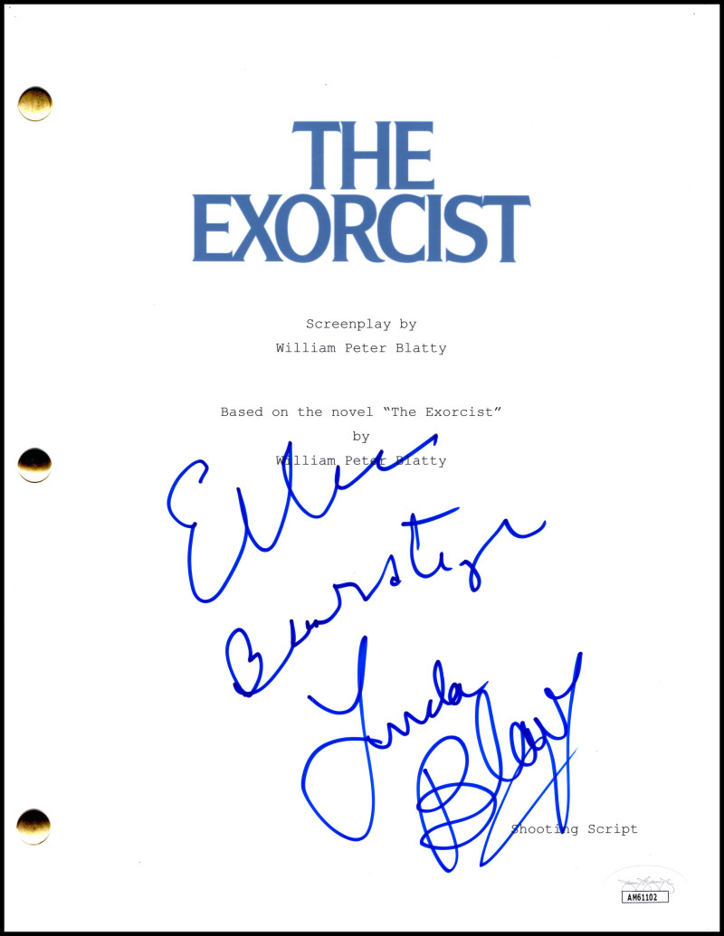 Linda Blair & Ellen Burstyn Signed Autograph The Exorcist Movie Script – JSA COA