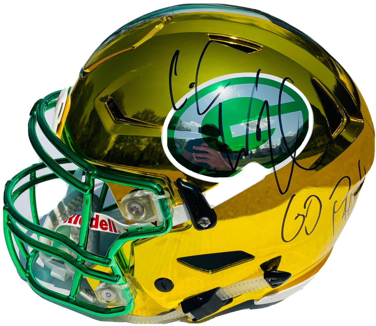 PSA/DNA Lil Wayne Autographed Full Size Green Bay Packers Chrome Football Helmet
