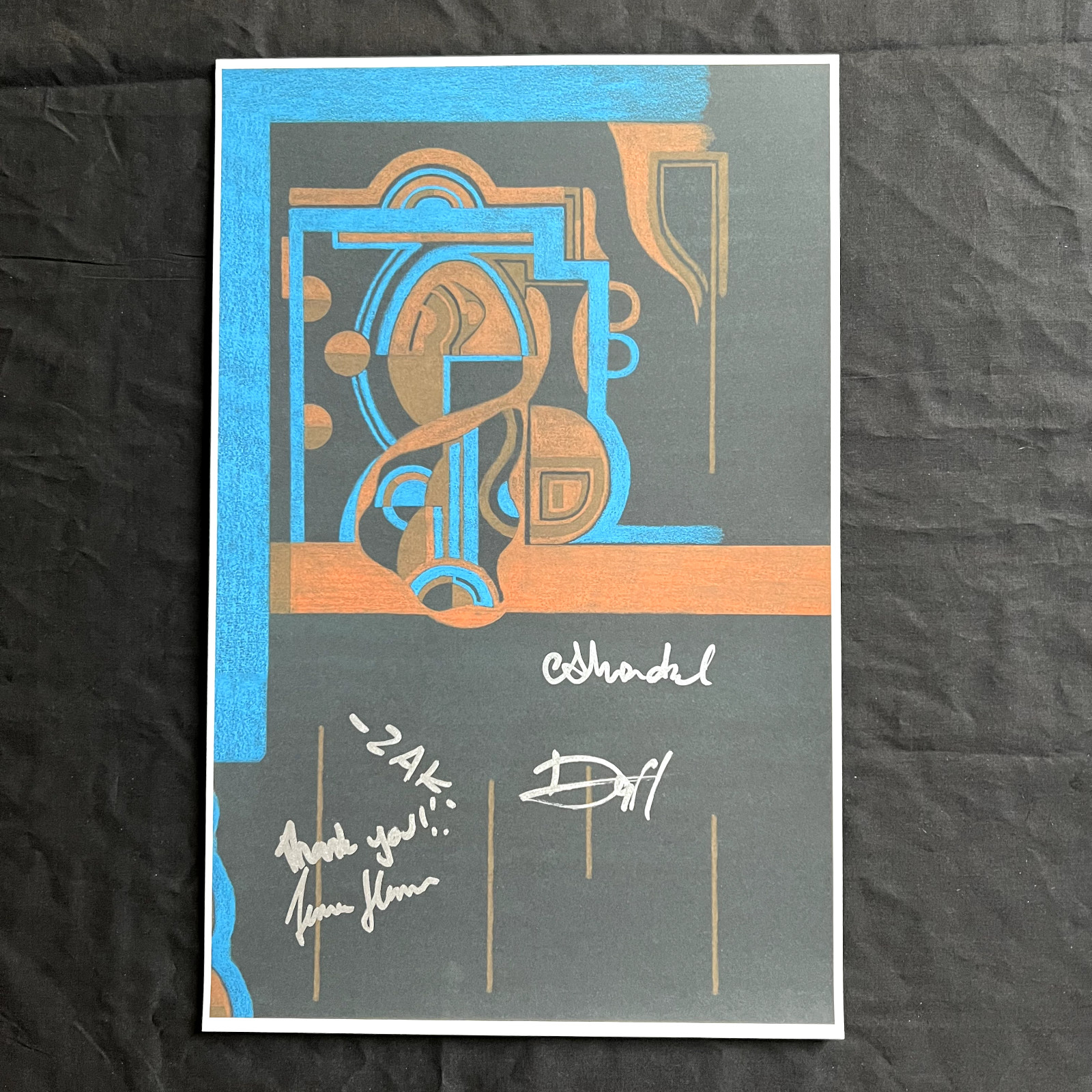 Orb Signed The Space Between Poster (Music Autograph NOT Vinyl / CD)