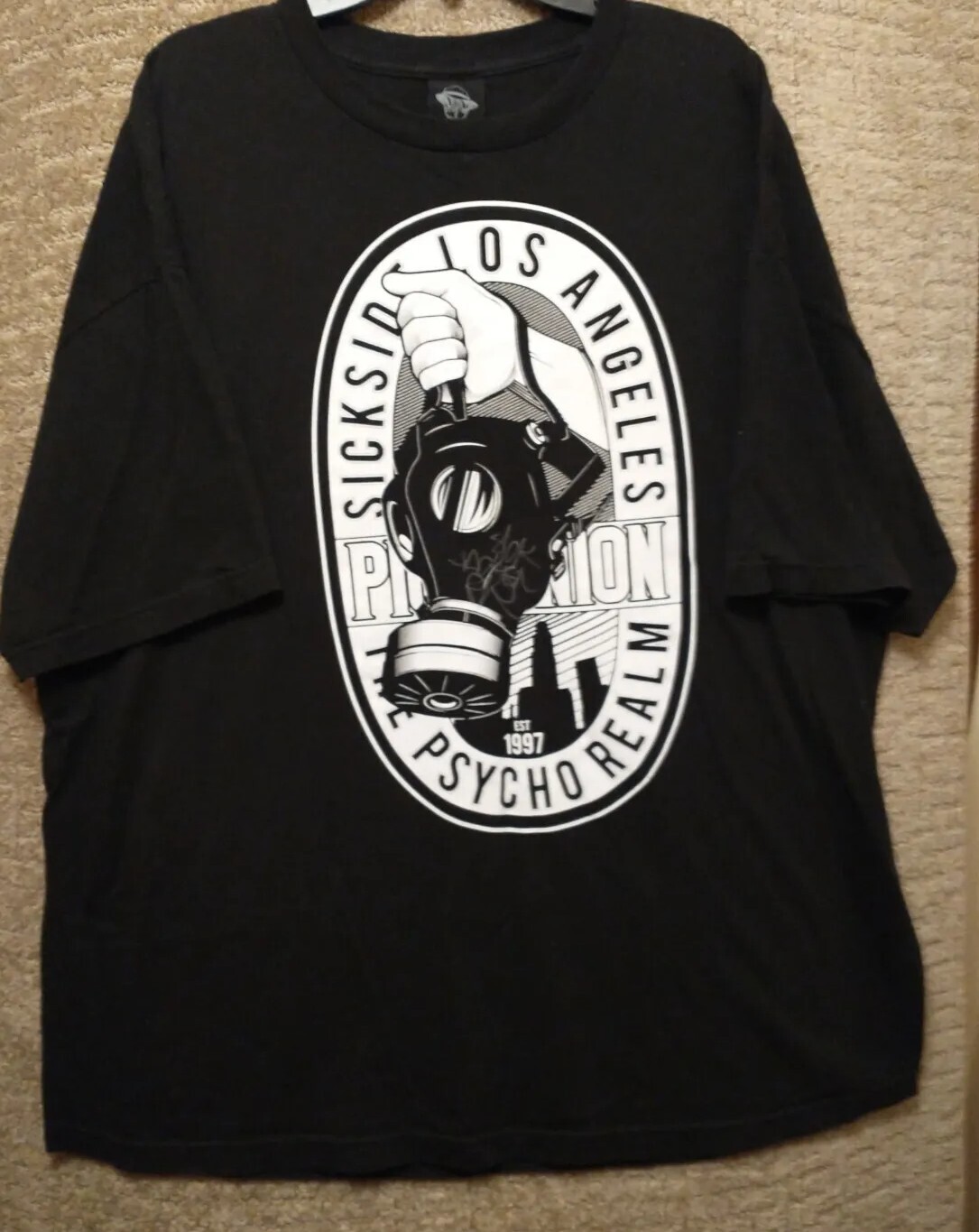 The Psycho Realm Sickside Los Angeles 3XL Signed By Sick Jacken 90s T-shirt Y2K