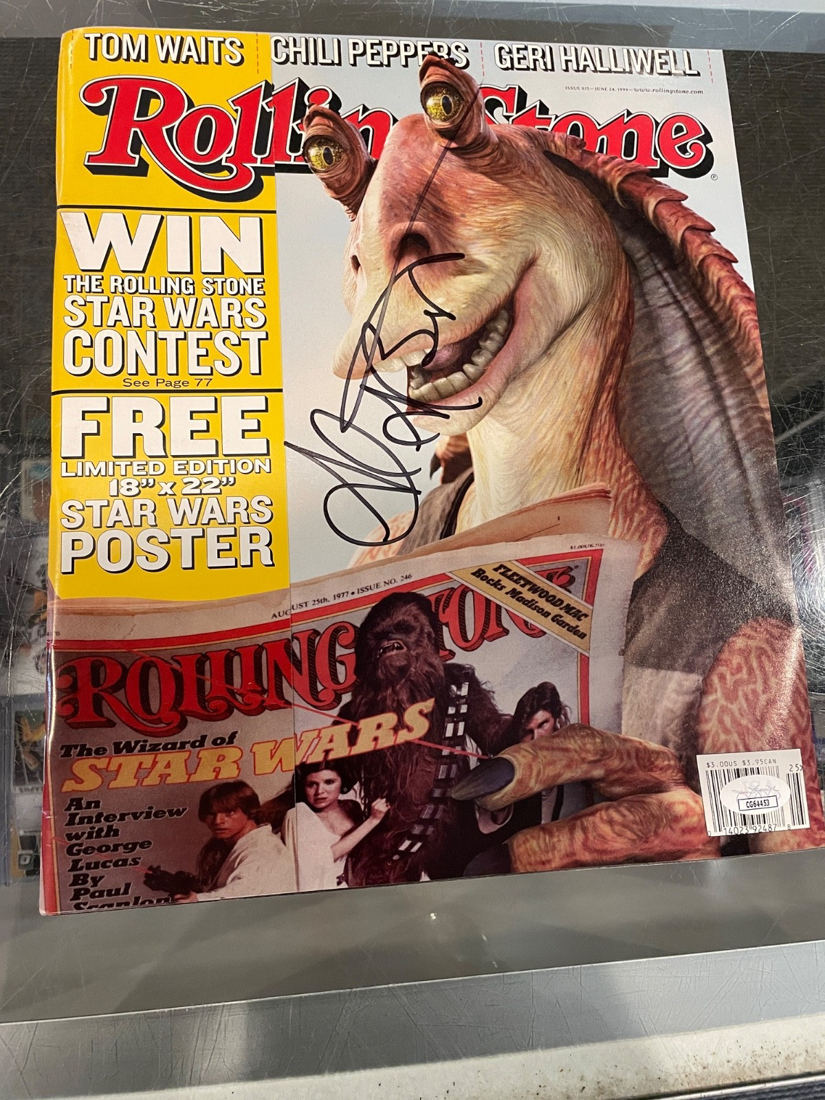 AHMAD BEST JAR JAR BINKS STAR WARS SIGNED ROLLING STONE MAGAZINE JSA