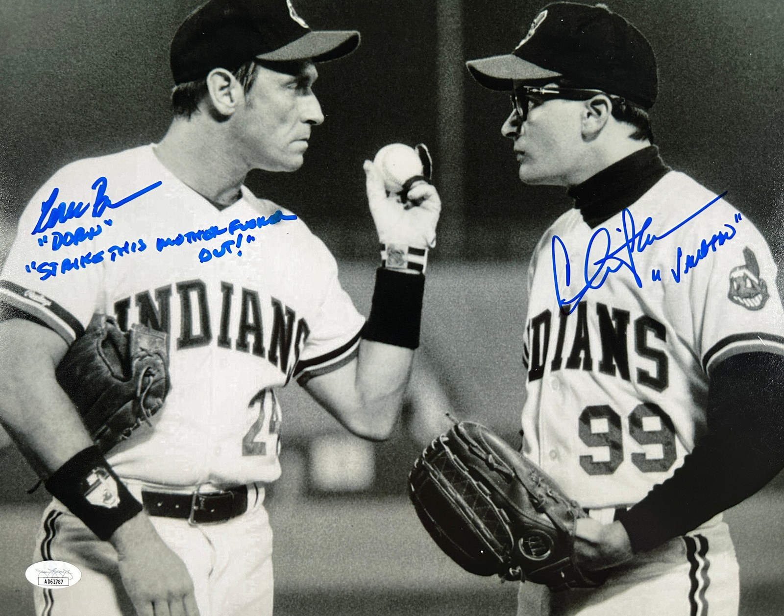 Sheen, Bernsen Signed 11×14 “Strike that mother F*cker out!” JSA Private Signing
