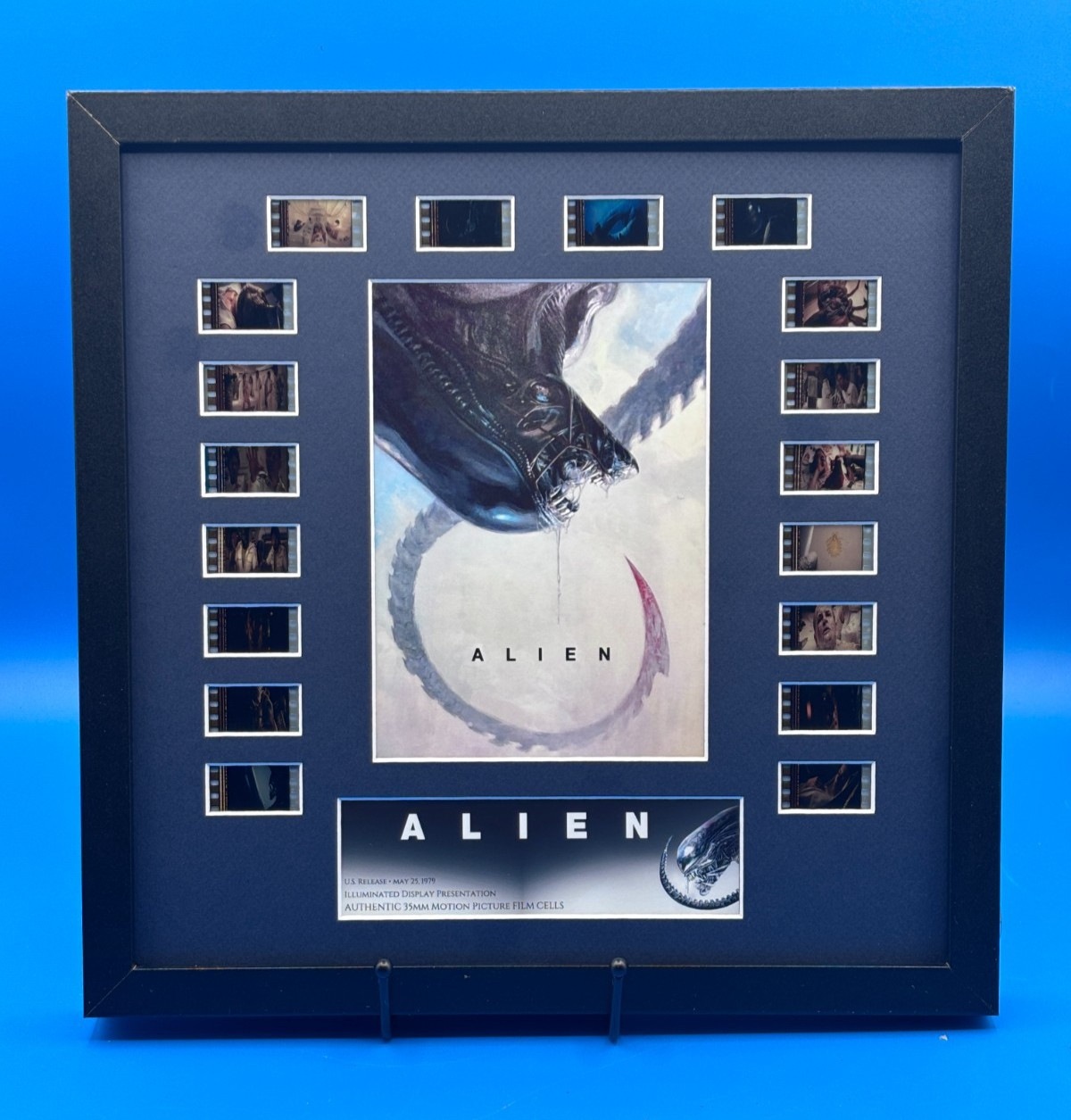 Alien 35mm Film Cell Display Lightbox – 18 Cells – RARE Chest-burster Cell – COA