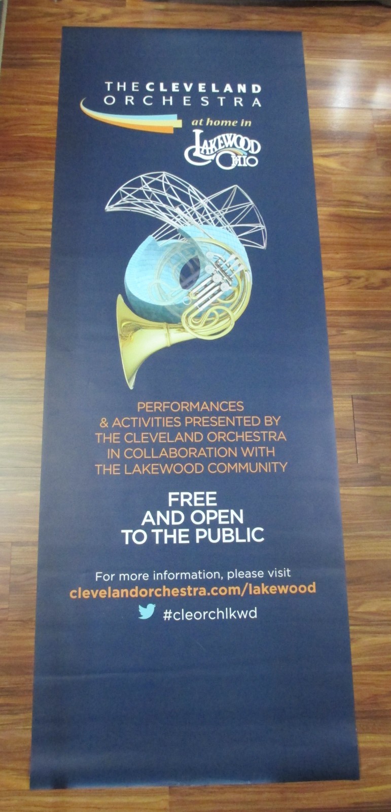 Tall Cleveland Orchestra Lakewood, Ohio Concert Vinyl Banner