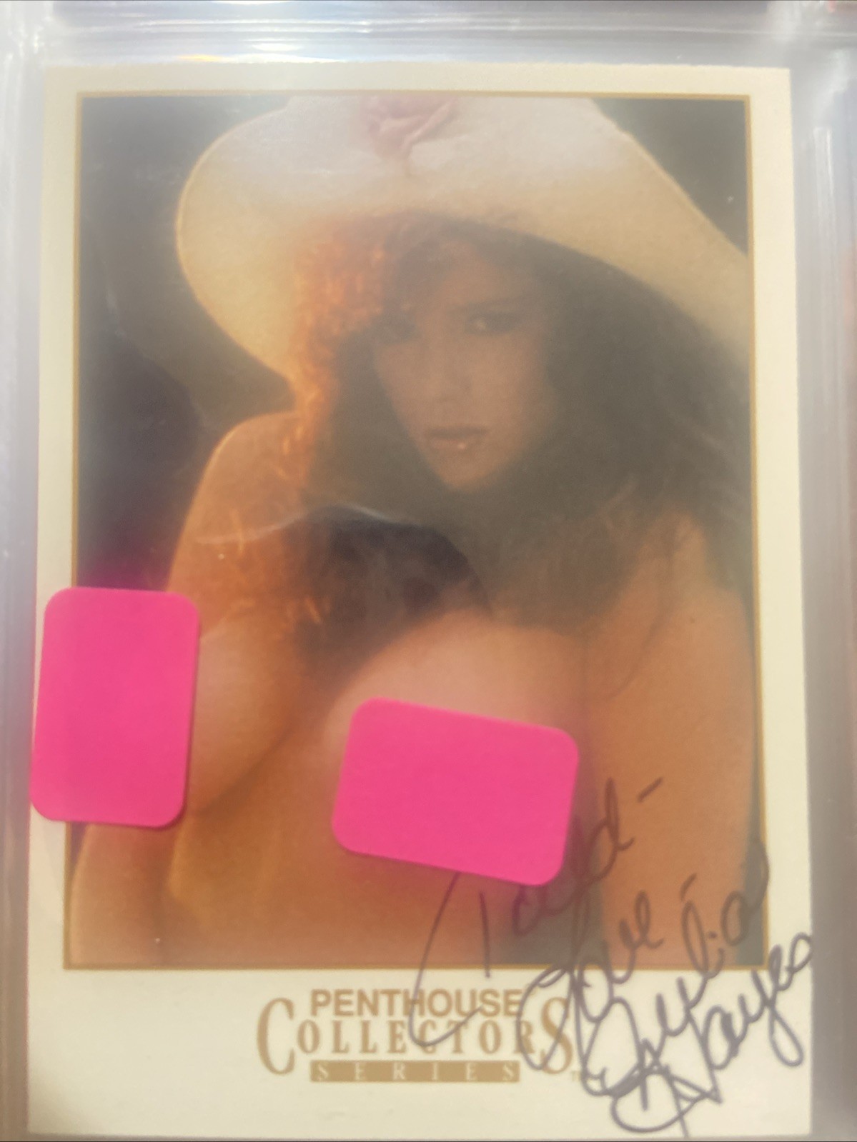 Julia Hayes Signed 1992 Penthouse Card #18 Porn Star Legend Autograph Hot Sexy