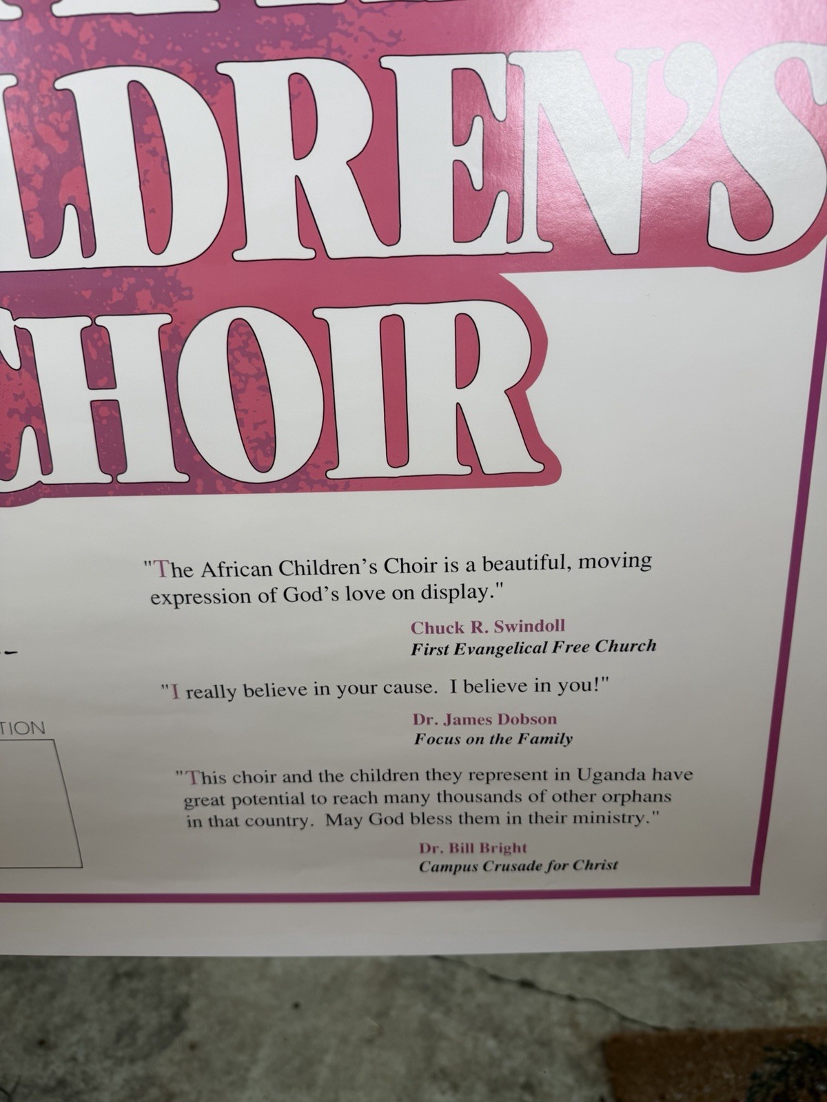 The African Children’s Choir Concert Poster 24” X 36” Poster Black Heritage