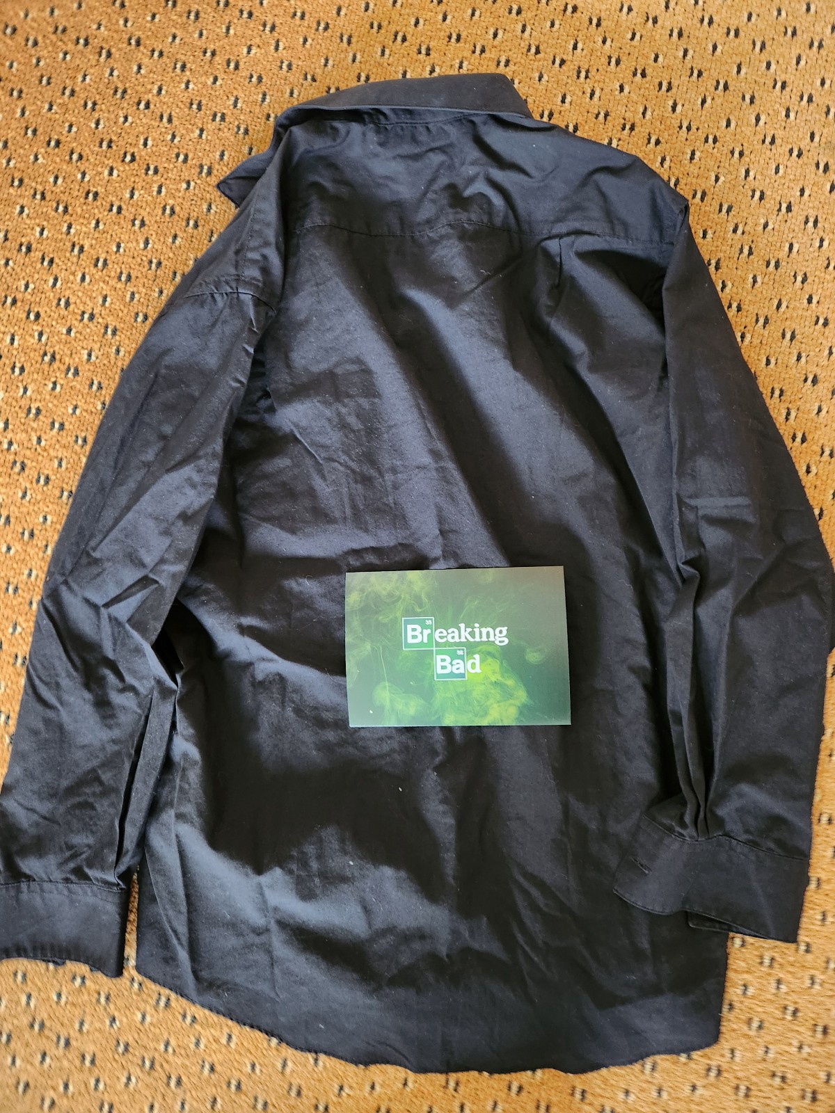 Breaking Bad Original Screen Used Walter White Black Button Shirt Movie Prop