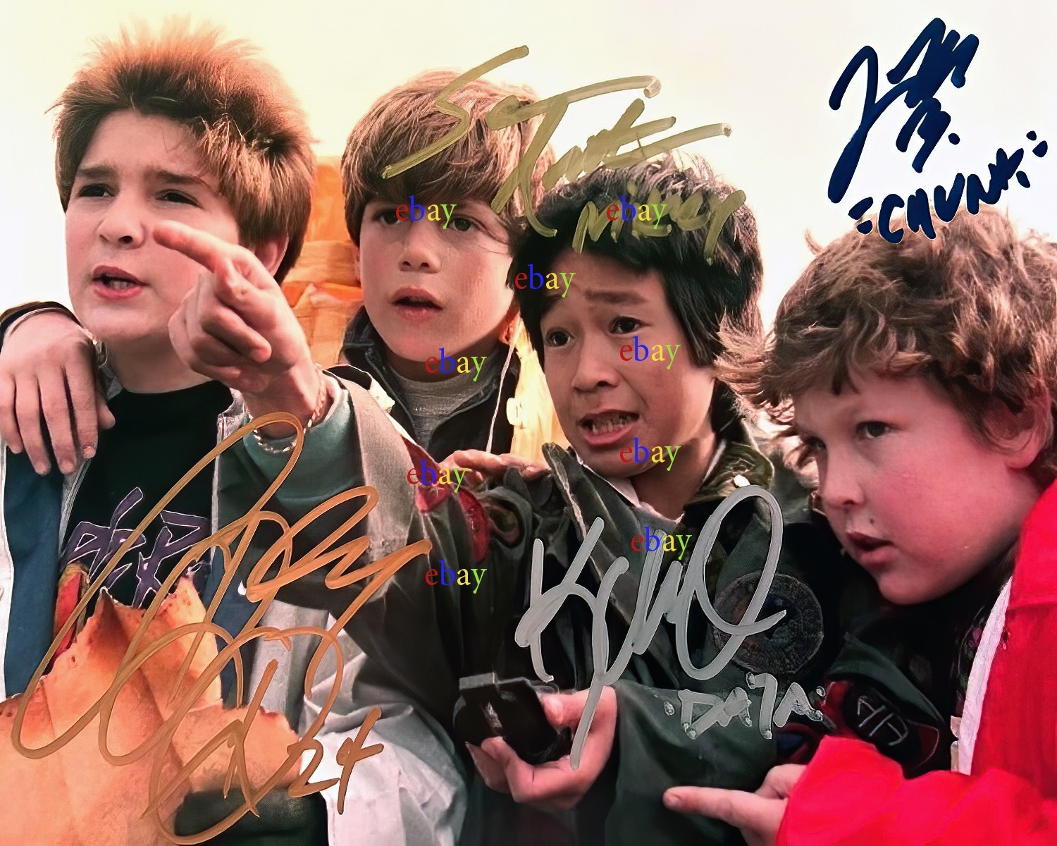 THE GOONIES Cast Signed 8×10 Autographed Photo Reprint