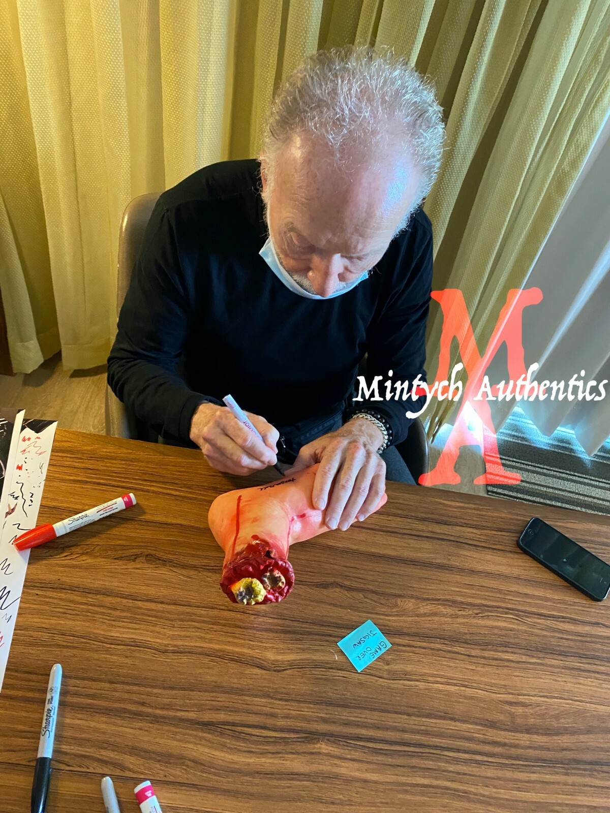 Tobin Bell Jigsaw Saw autographed signed 8×10 photo Beckett COA horror