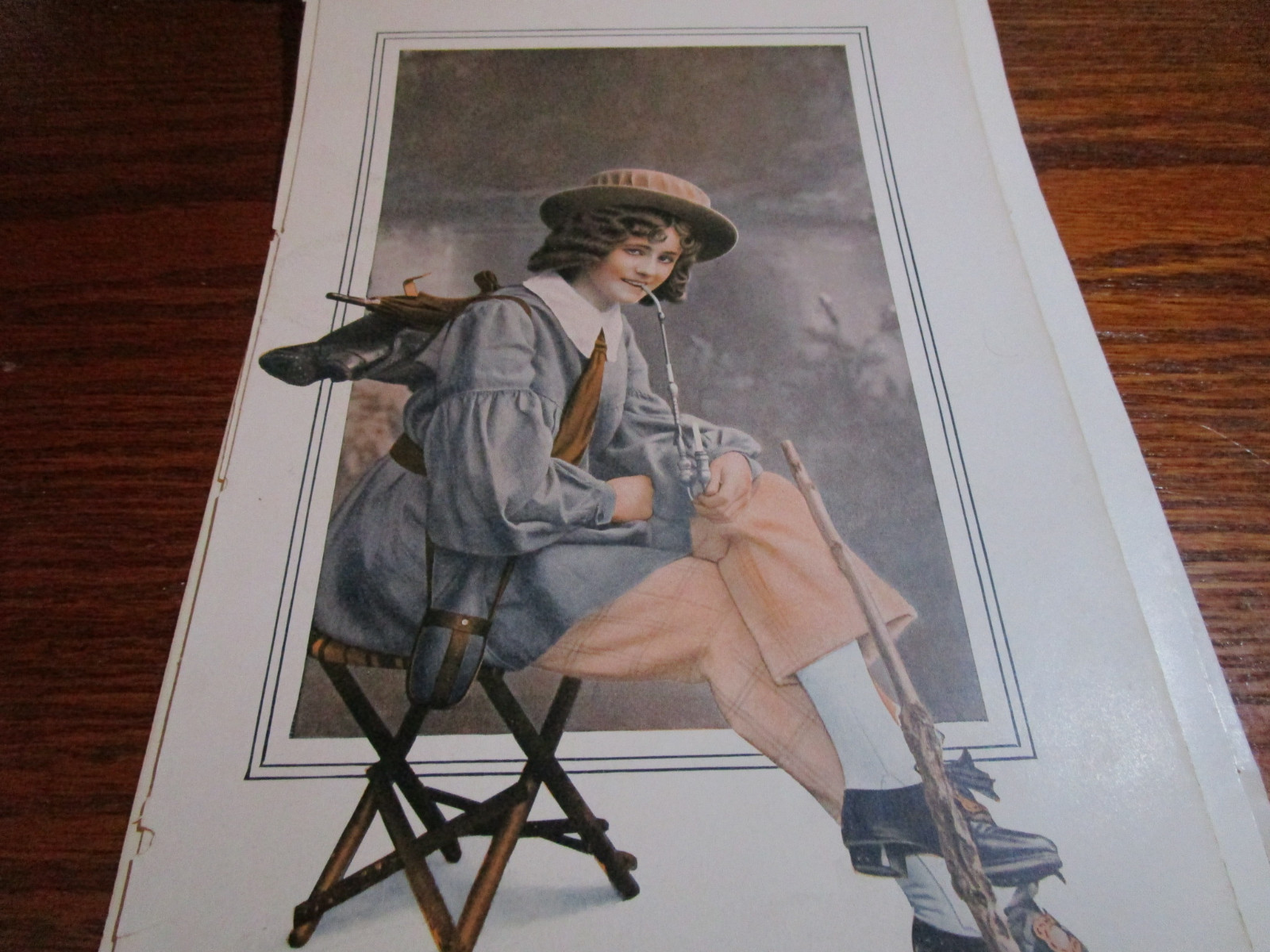 Vtg Antique 1900’s GERTIE MILLAR “MITZIE” Opera Singer COLOR Book Plate Photo
