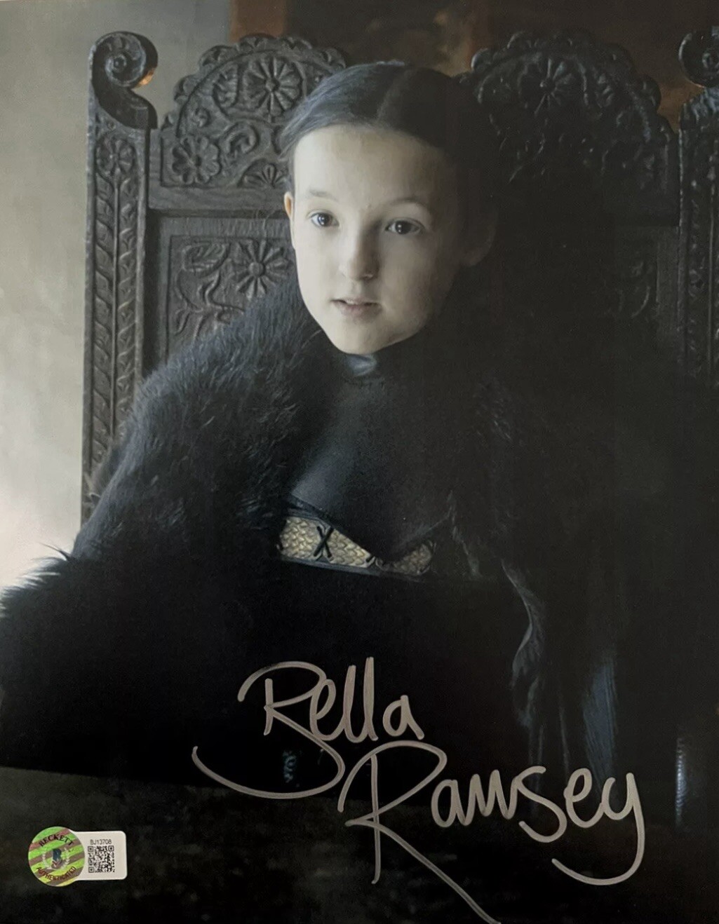 Bella Ramsey Beckett Signed Photo 8×10 Autographed Game Of Thrones