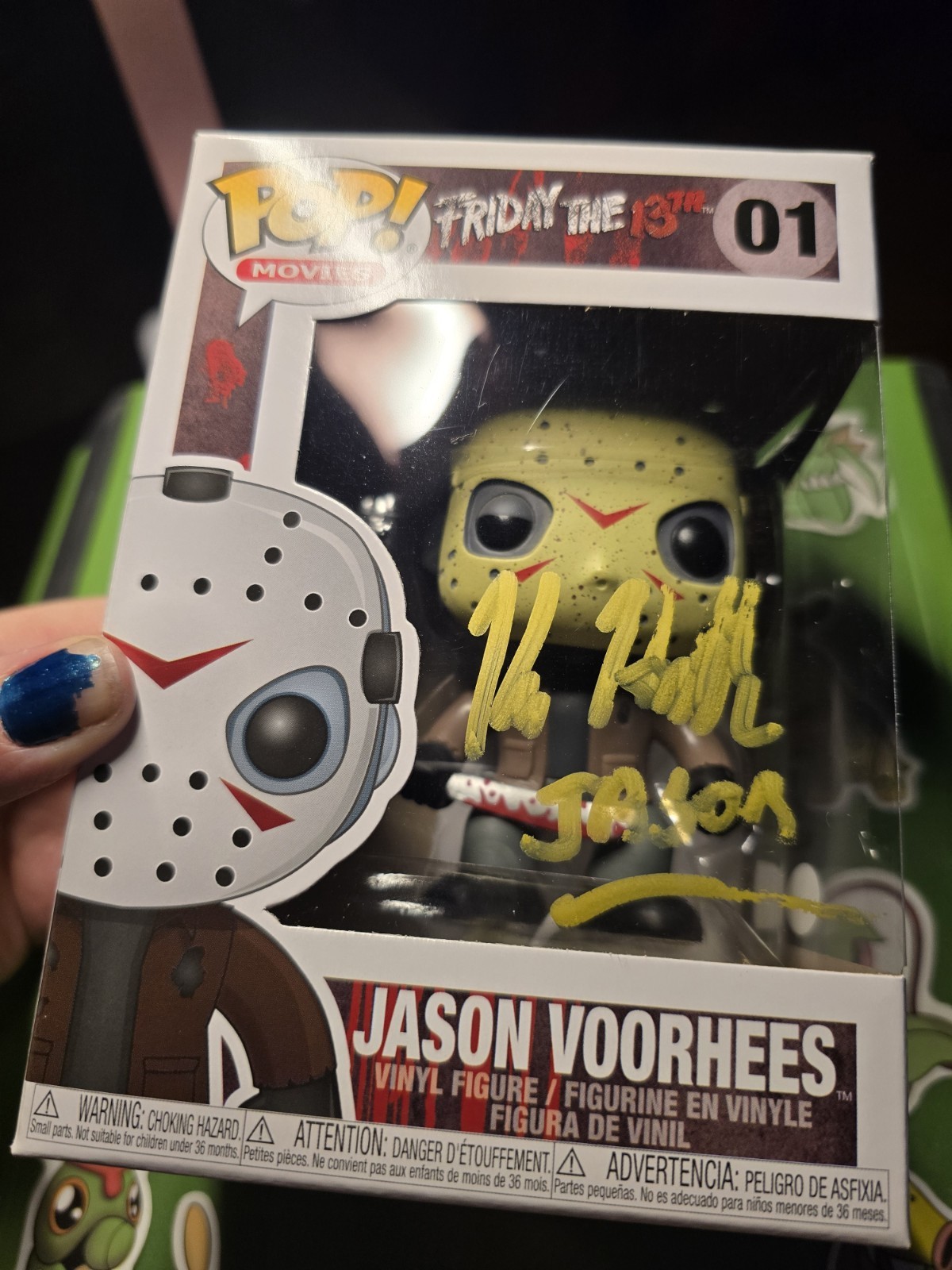 Kane Hodder autographed Jason Voorhees Funko Pop #01 Friday the 13th Beckett