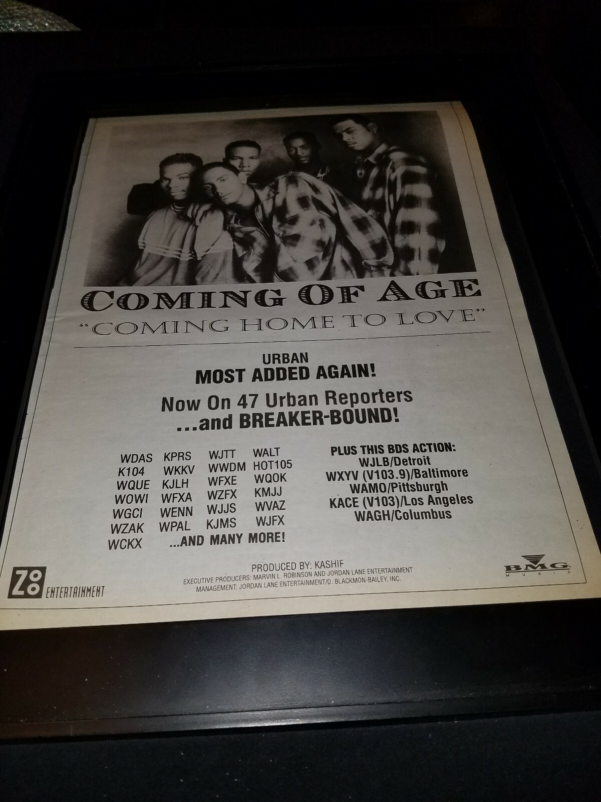 Coming Of Age Coming Home To Love Rare Original Radio Promo Poster Ad Framed! #2
