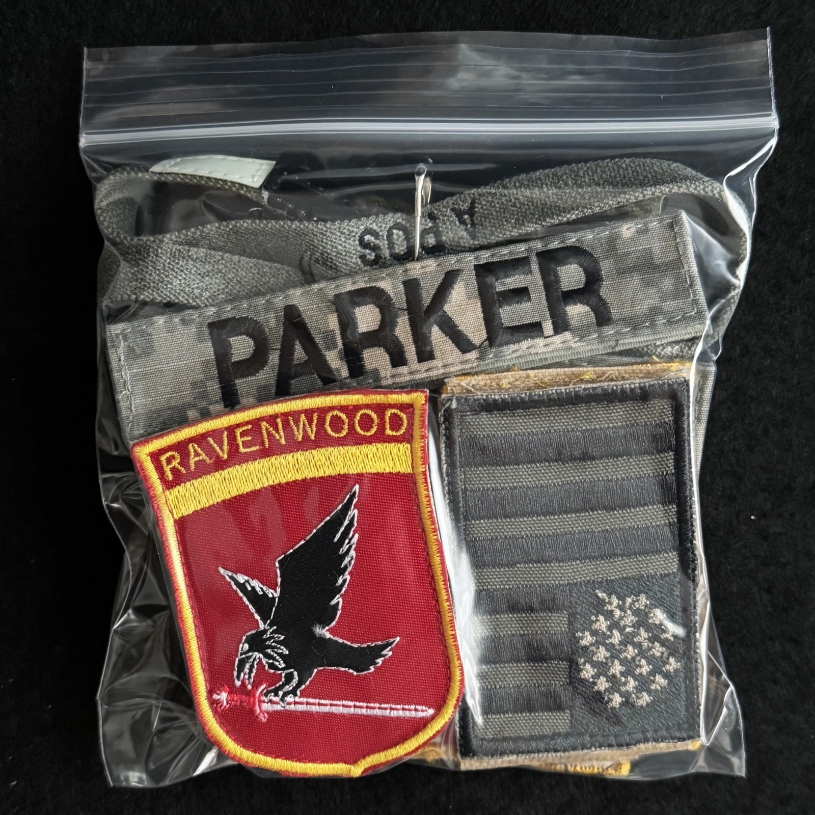 JERICHO Show-Used Chavez Parker Master Patch Set Blood Type ID Band • JR01
