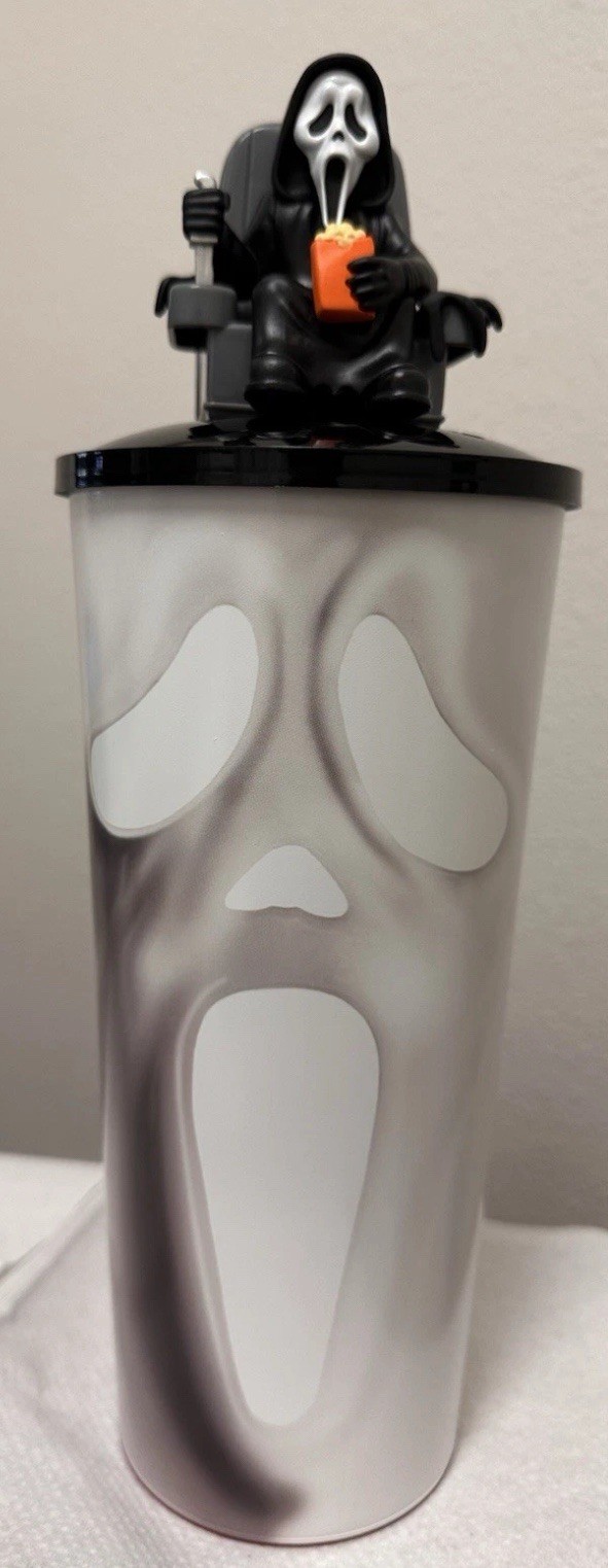 Scream 7 Ghostface Cartoon Topper & Cup w Lid NEW