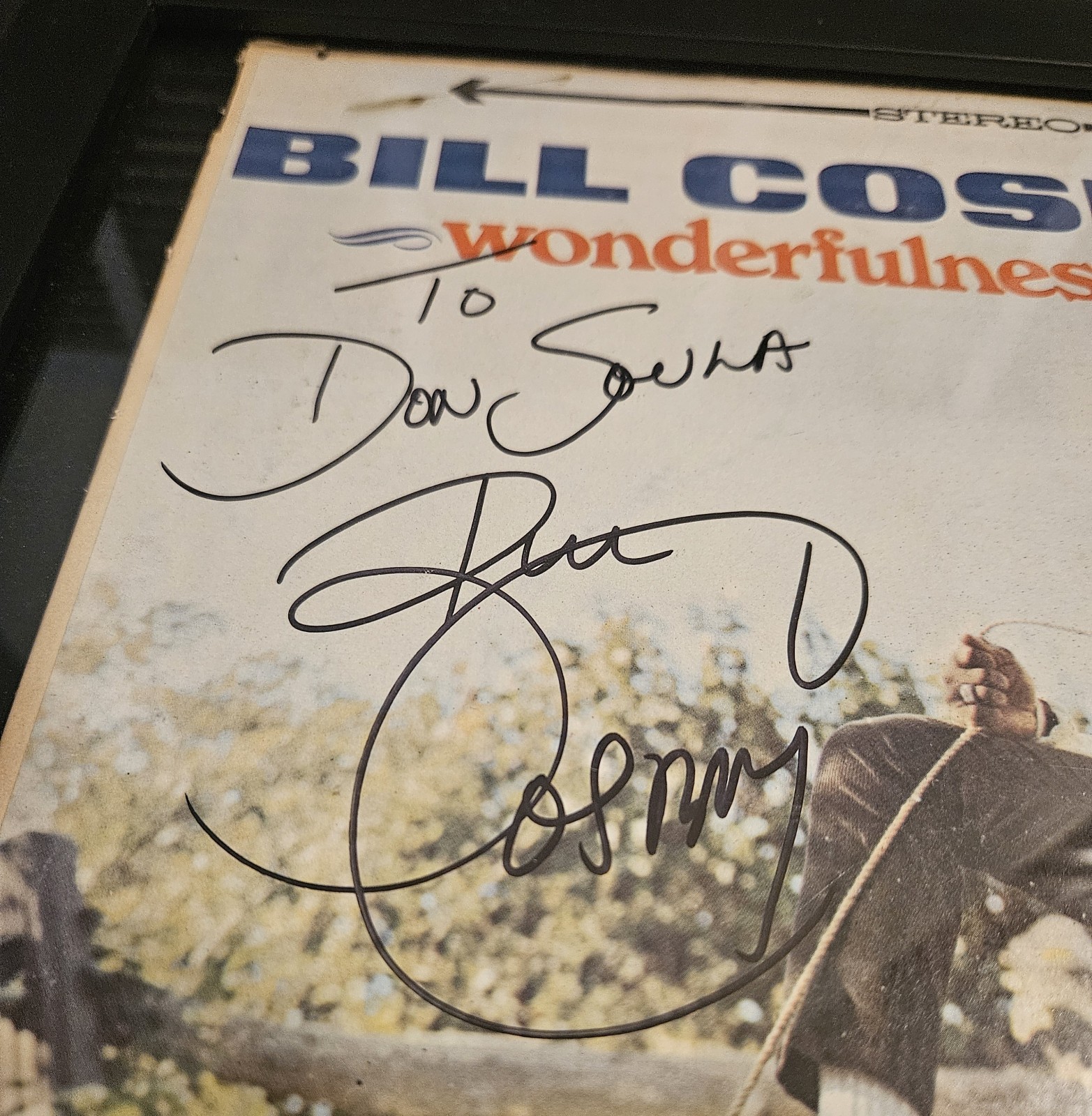 Bill Cosby Framed Grouping Signed Vinyl Ticket Stubs VIP Passes Show Program ETC