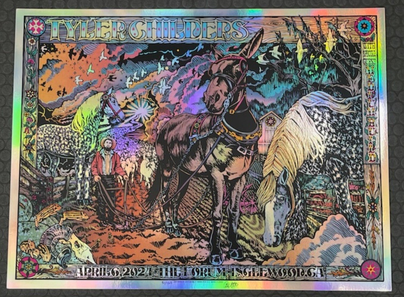 TYLER CHILDERS FOIL POSTER 2024 KIA FORUM LOS ANGELES XX/125 SIGNED/NUMBERED