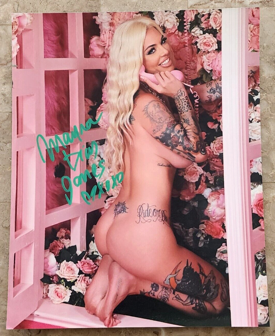 Mayra Dias Gomes May Valentine SIGNED Photo Autograph 8×10 Playboy IG Model