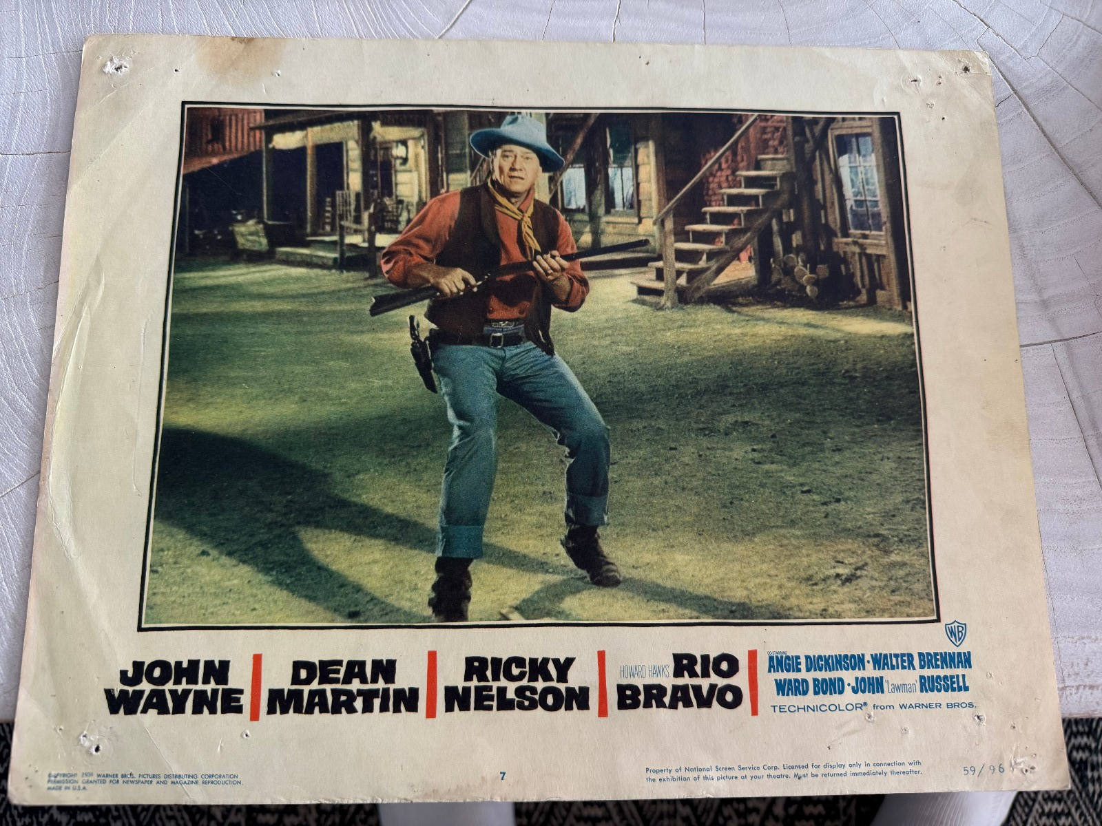 Rio Bravo 1959 Warner Brothers 11×14″ western lobby card John Wayne