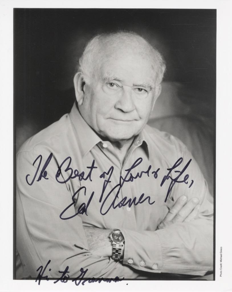 ED ASNER-ORIGINAL AUTOGRAPHED PHOTO-“FORT APACHE, THE BRONX”
