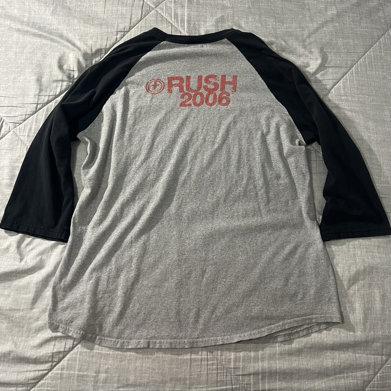 Champion Rush 2006 Original Raglan 3/4 Sleeve T-Shirt Gray/Black XL