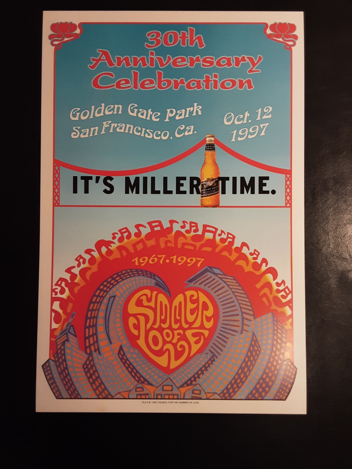 POSTER 30th Anniversary Summer of Love / San Francisco