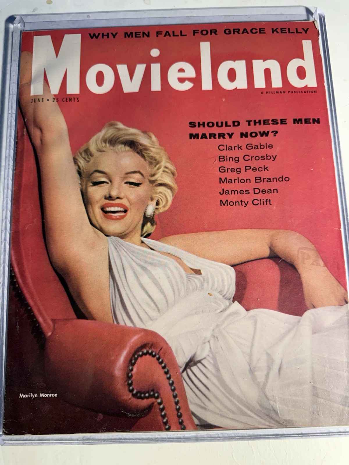 MARILYN MONROE – MOVIELAND 06/55 GREAT COLOR PHOTO COVER MAGAZINE VERY NICE
