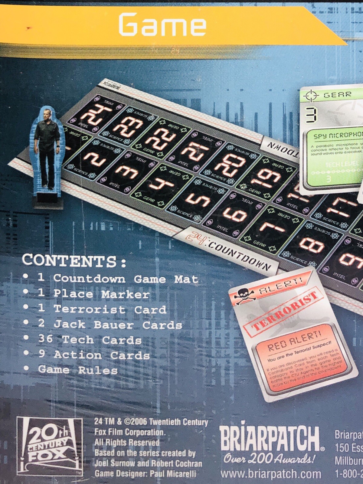 Briarpatch Inc 24 Countdown Game BP54102 Jack Bauer 2006 New Factory Sealed