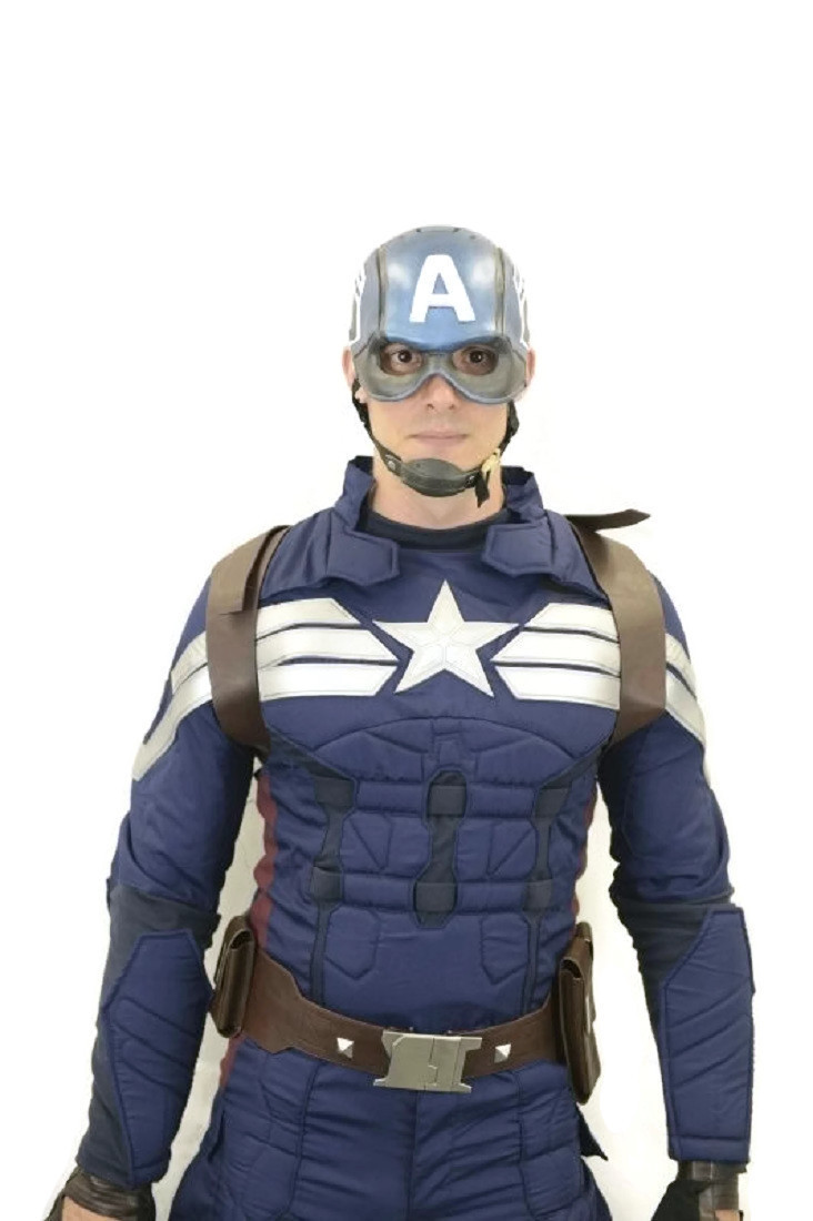 Captain America adjustable back shield HARNESS with Buckle accessory