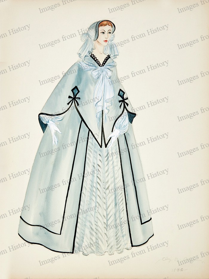 8×10 Print Gone With the Wind Dino Calangelo Costume Illustration 1939 #DCA