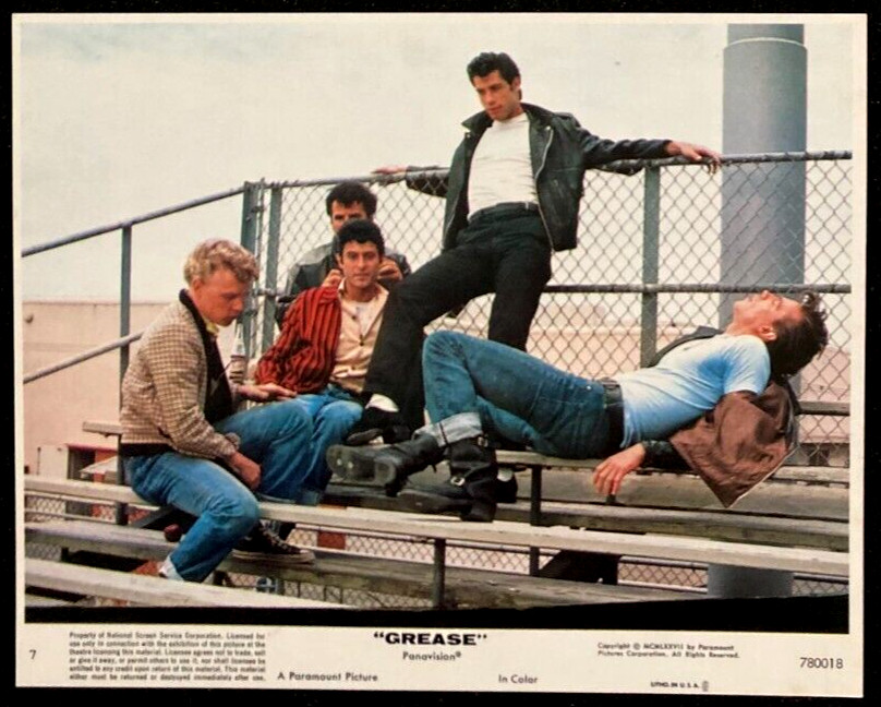 GREASE Original Movie Lobby Card 1978 John Travolta Olivia Newton-John Musical